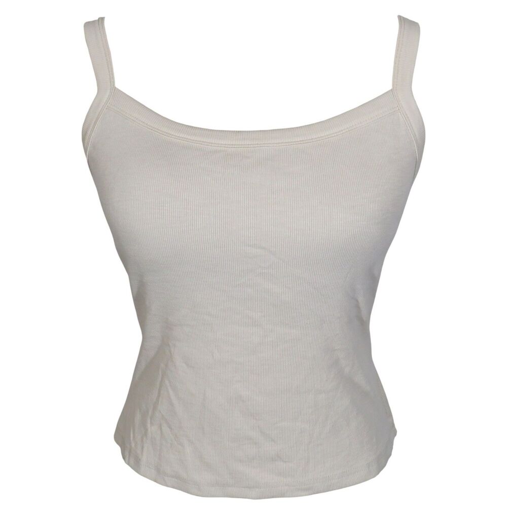 OGL Light Beige Cotton Blend Ribbed Padded Brami Tank Size Large
